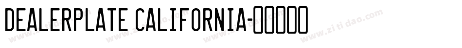 dealerplate california字体转换